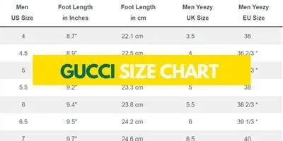 gucci mens sizing